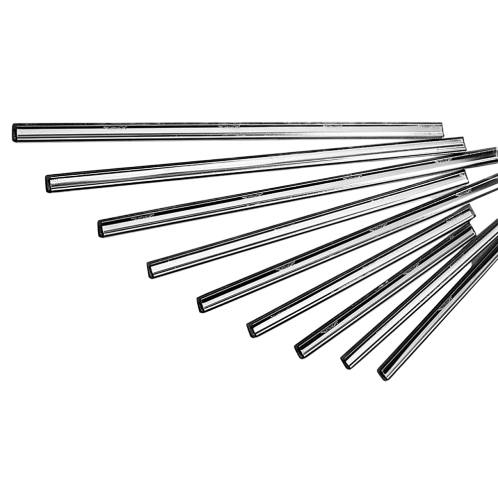 Baton inox + gomme noir clip lateral - Maya