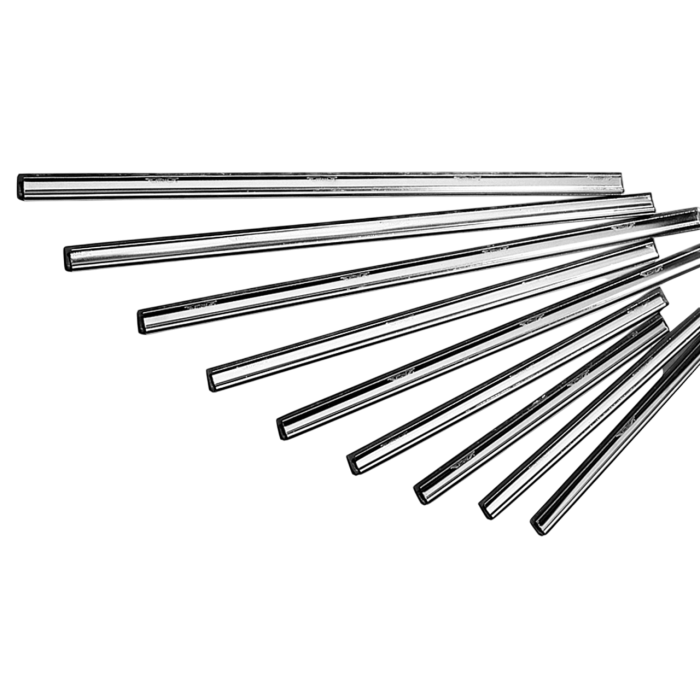 Baton inox + gomme noir clip lateral - Maya