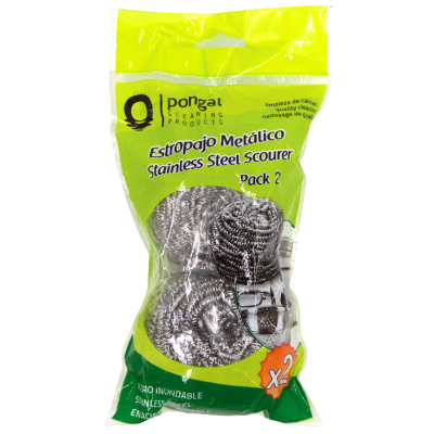 Lot de 2 spirales de nettoyage en acier 40 g - Pongal