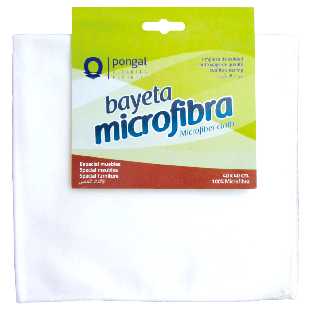 Lavette microfibre meuble 40x40 Blanc - Pongal