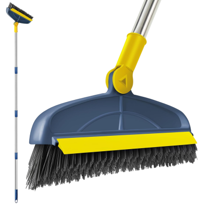 Balai brosse avec raclette et long manche